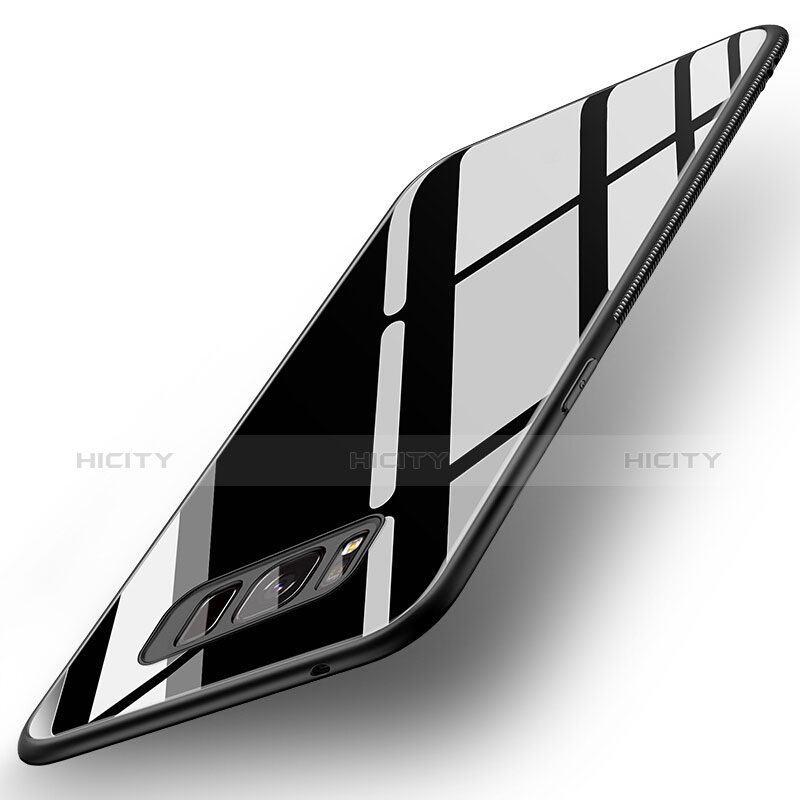 Carcasa Bumper Funda Silicona Espejo para Samsung Galaxy S8 Negro