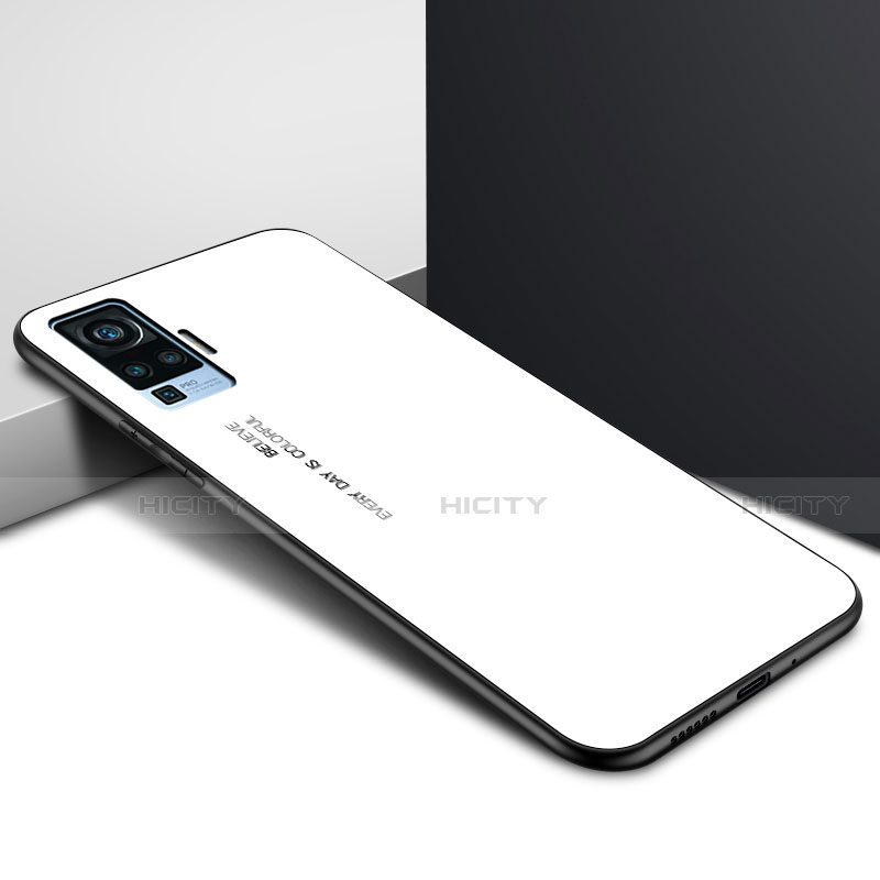 Carcasa Bumper Funda Silicona Espejo para Vivo X51 5G Blanco