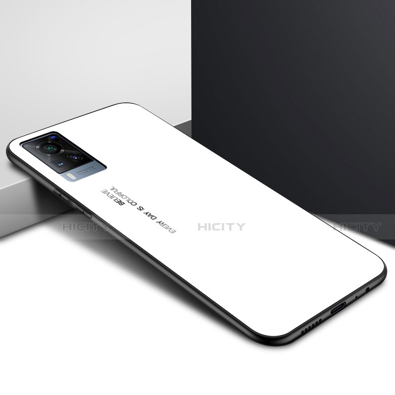 Carcasa Bumper Funda Silicona Espejo para Vivo X60 5G Blanco