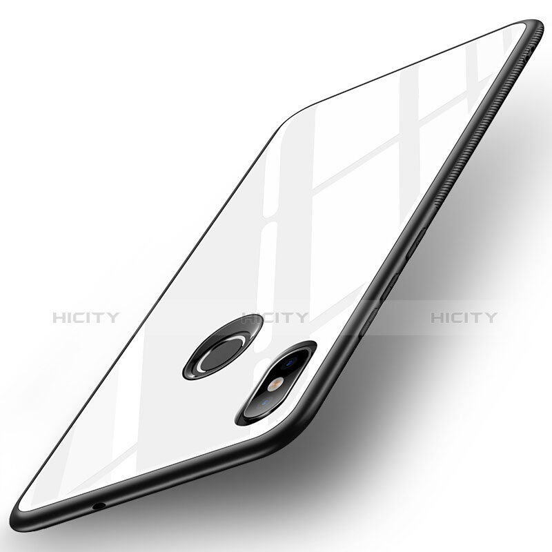 Carcasa Bumper Funda Silicona Espejo para Xiaomi Mi 8 Blanco