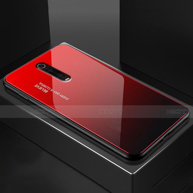 Carcasa Bumper Funda Silicona Espejo para Xiaomi Mi 9T Pro Rojo