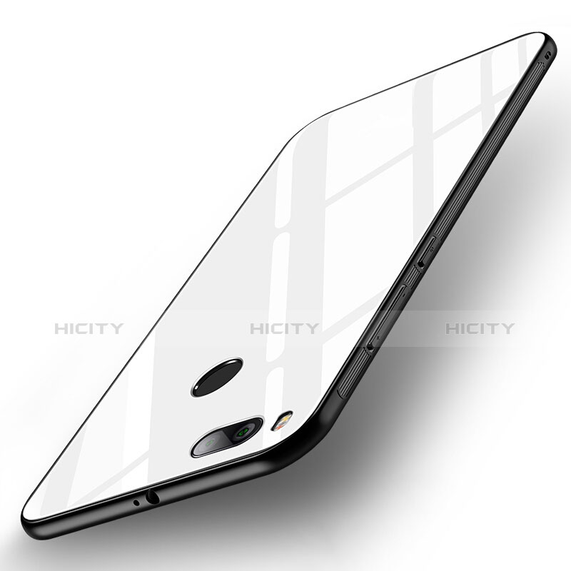 Carcasa Bumper Funda Silicona Espejo para Xiaomi Mi A1 Blanco