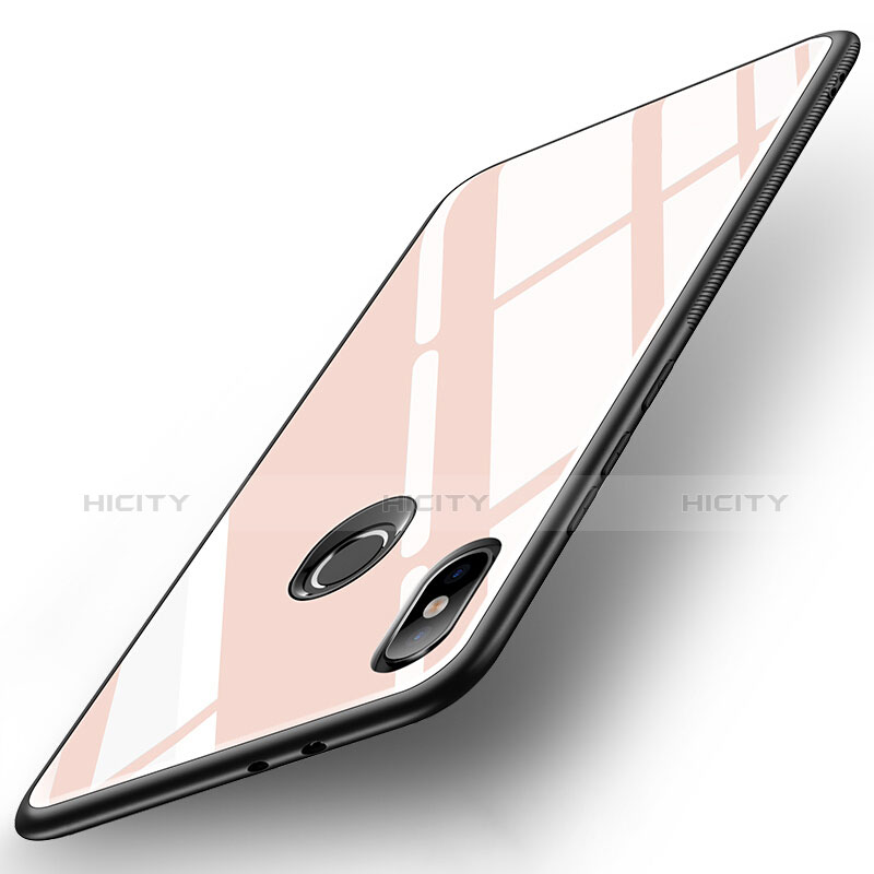 Carcasa Bumper Funda Silicona Espejo para Xiaomi Mi A2 Oro Rosa