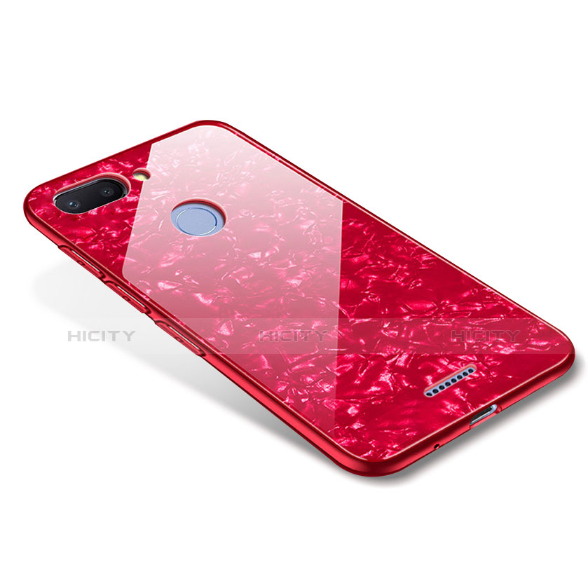 Carcasa Bumper Funda Silicona Espejo para Xiaomi Redmi 6 Rojo