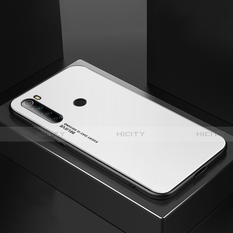 Carcasa Bumper Funda Silicona Espejo para Xiaomi Redmi Note 8 Blanco
