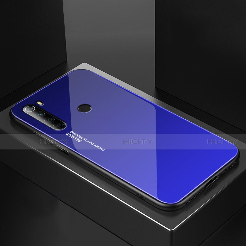 Carcasa Bumper Funda Silicona Espejo para Xiaomi Redmi Note 8T Azul