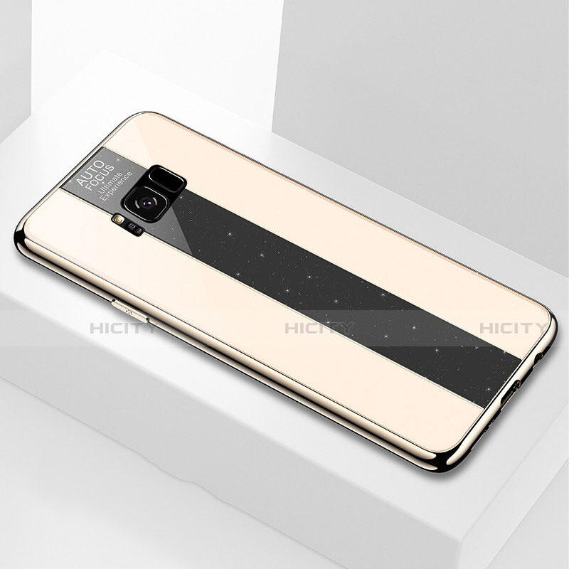 Carcasa Bumper Funda Silicona Espejo S01 para Samsung Galaxy S8 Oro