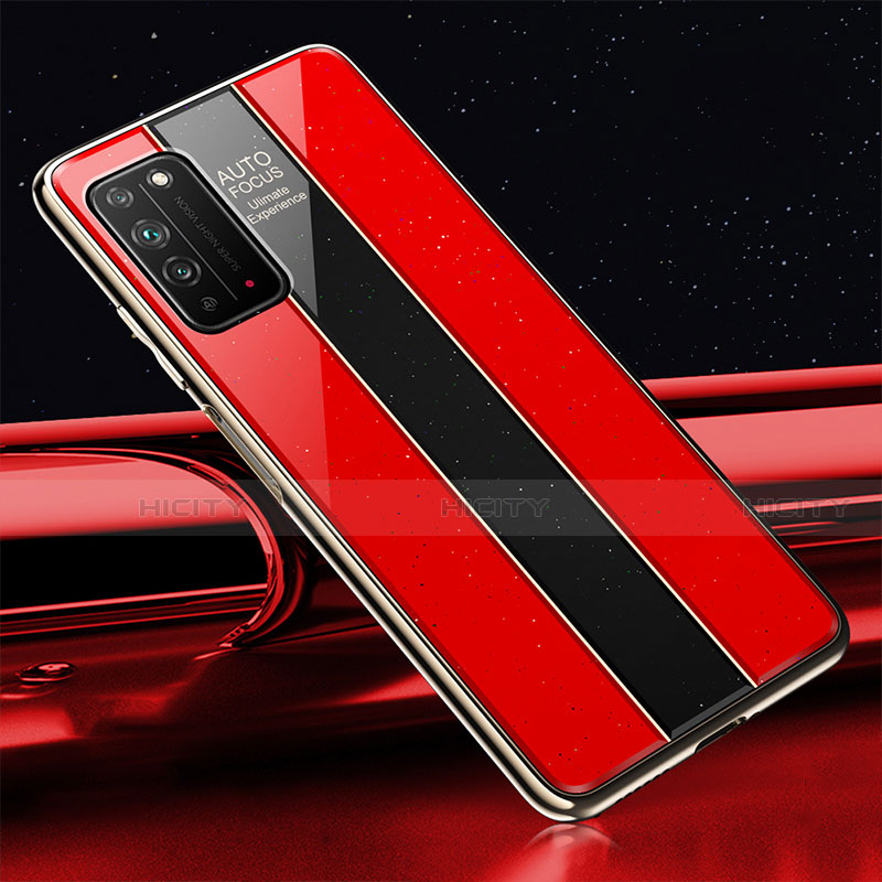 Carcasa Bumper Funda Silicona Espejo T01 para Huawei Honor X10 5G Rojo