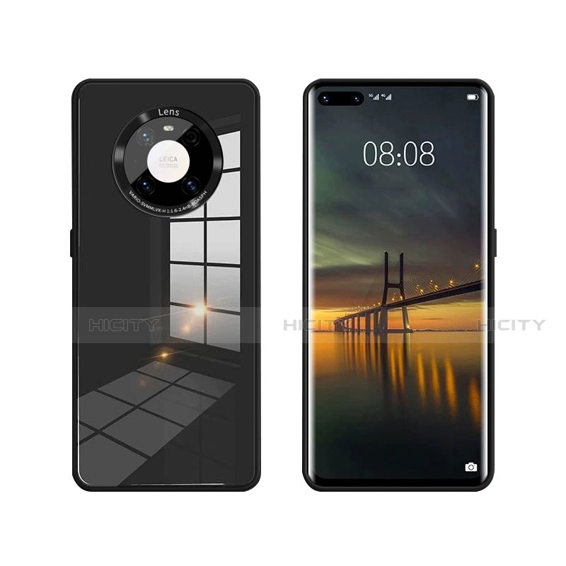 Carcasa Bumper Funda Silicona Espejo T01 para Huawei Mate 40 Pro Negro