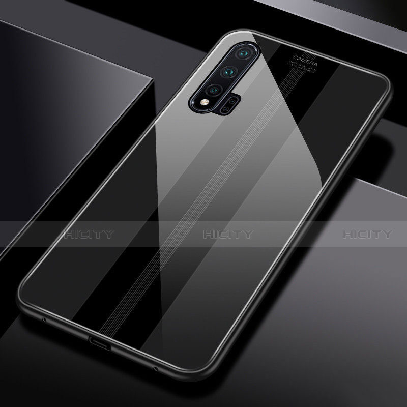 Carcasa Bumper Funda Silicona Espejo T01 para Huawei Nova 6 5G Negro