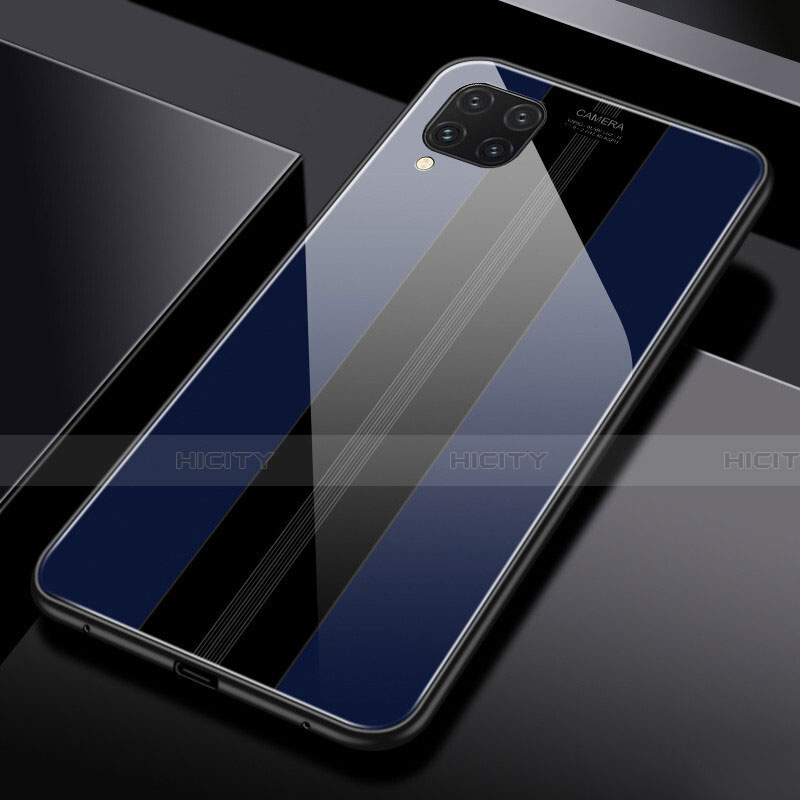 Carcasa Bumper Funda Silicona Espejo T01 para Huawei Nova 7i Azul