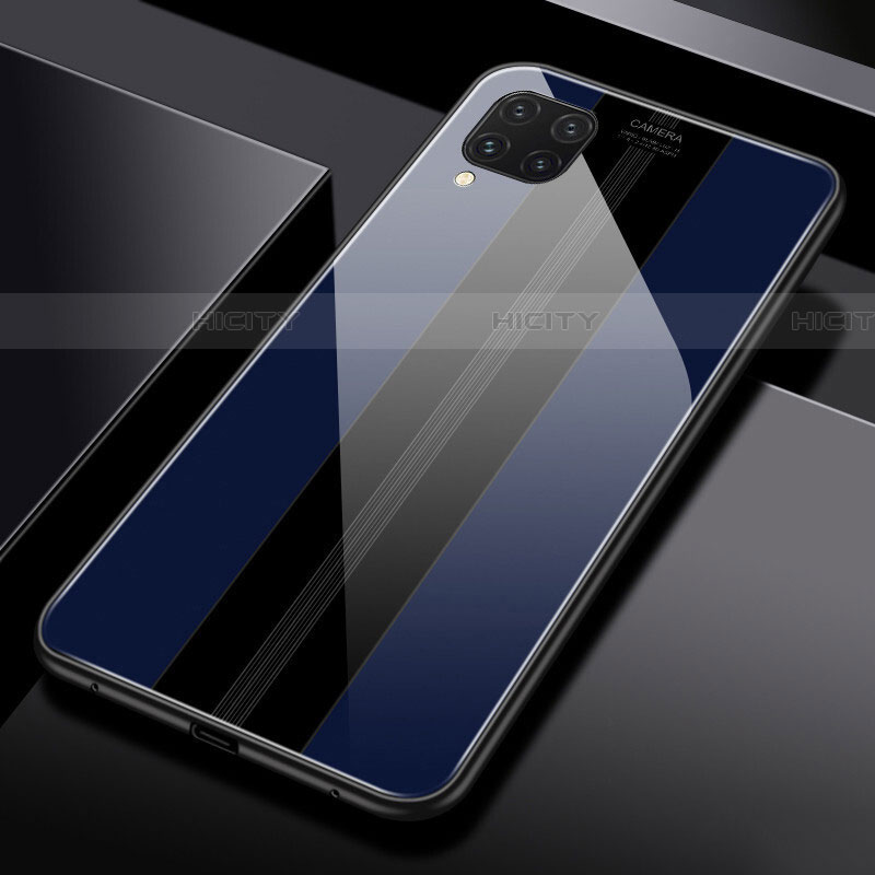 Carcasa Bumper Funda Silicona Espejo T01 para Huawei P40 Lite Azul