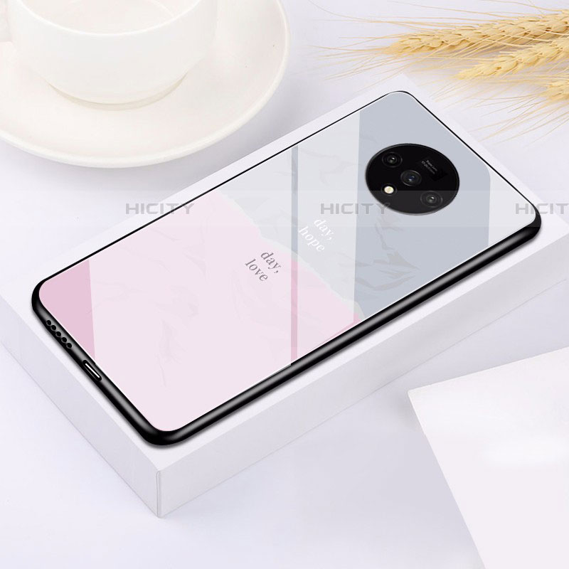 Carcasa Bumper Funda Silicona Espejo T01 para OnePlus 7T Rosa