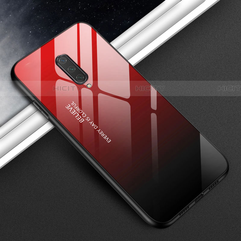 Carcasa Bumper Funda Silicona Espejo T01 para OnePlus 8 Rojo