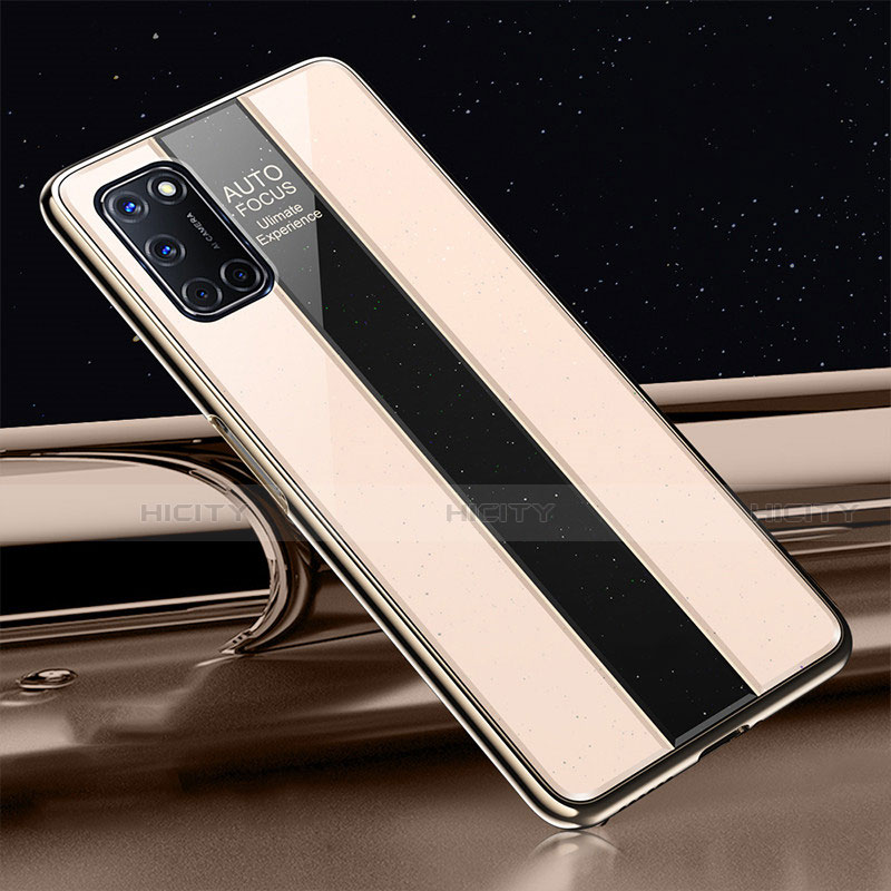 Carcasa Bumper Funda Silicona Espejo T01 para Oppo A72 Oro