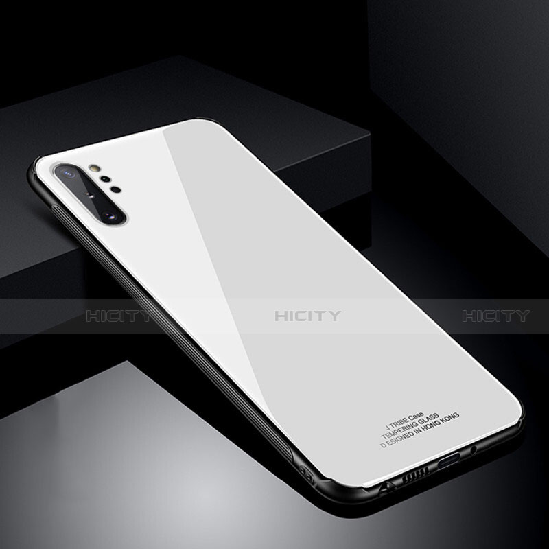 Carcasa Bumper Funda Silicona Espejo T01 para Samsung Galaxy Note 10 Plus 5G Blanco
