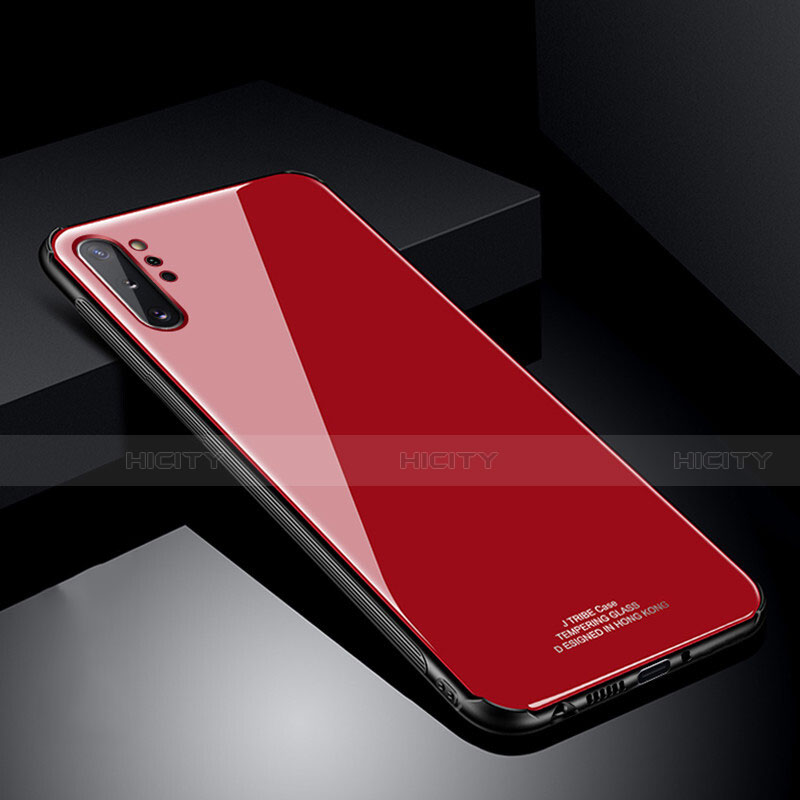 Carcasa Bumper Funda Silicona Espejo T01 para Samsung Galaxy Note 10 Plus 5G Rojo
