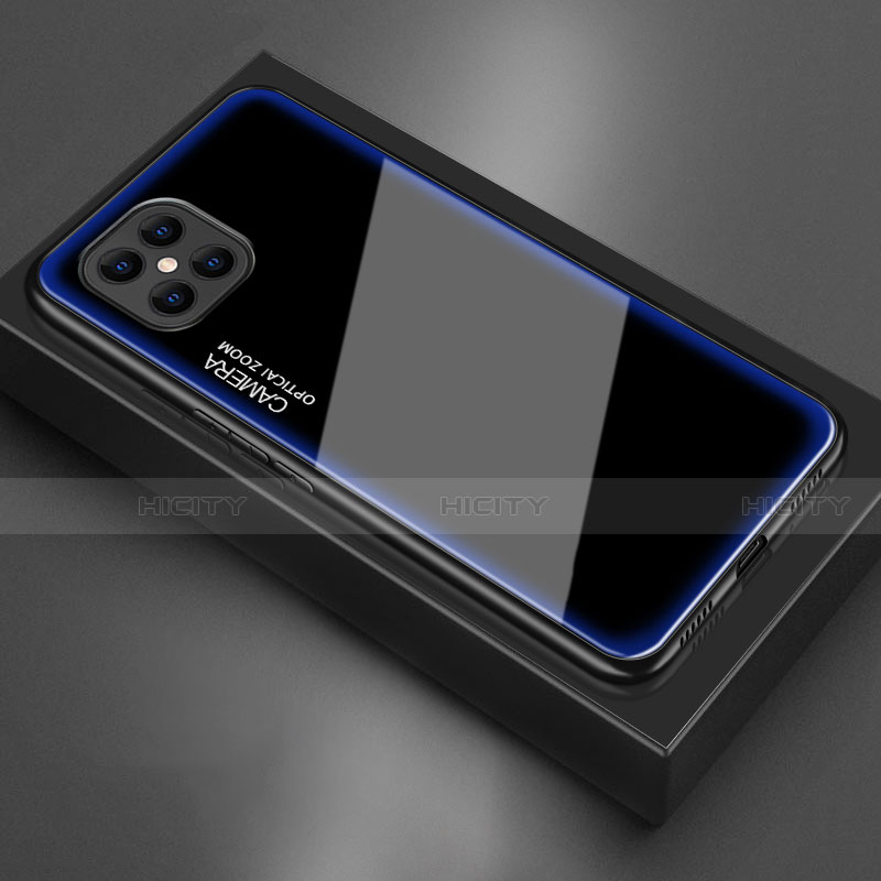 Carcasa Bumper Funda Silicona Espejo T02 para Huawei Nova 8 SE 5G Azul