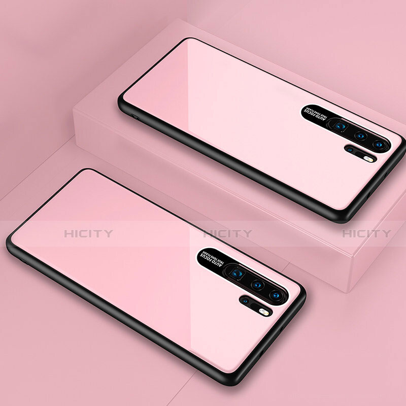 Carcasa Bumper Funda Silicona Espejo T02 para Huawei P30 Pro Rosa