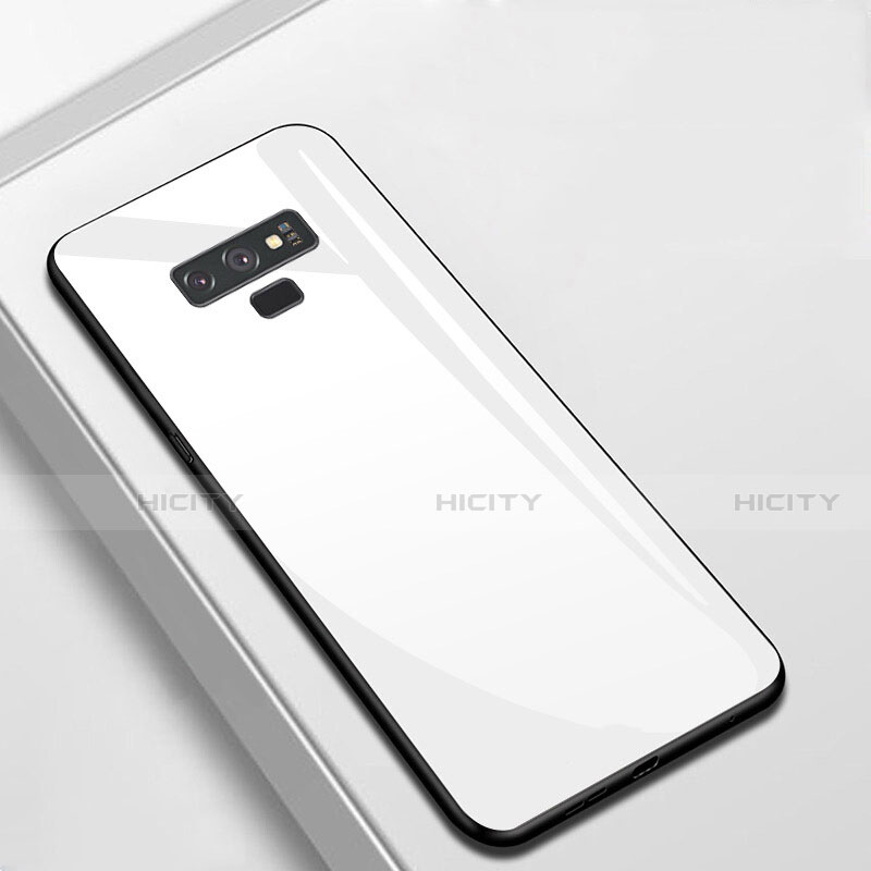 Carcasa Bumper Funda Silicona Espejo T02 para Samsung Galaxy Note 9 Blanco