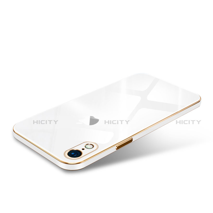 Carcasa Bumper Funda Silicona Lujo Transparente Espejo para Apple iPhone XR Blanco