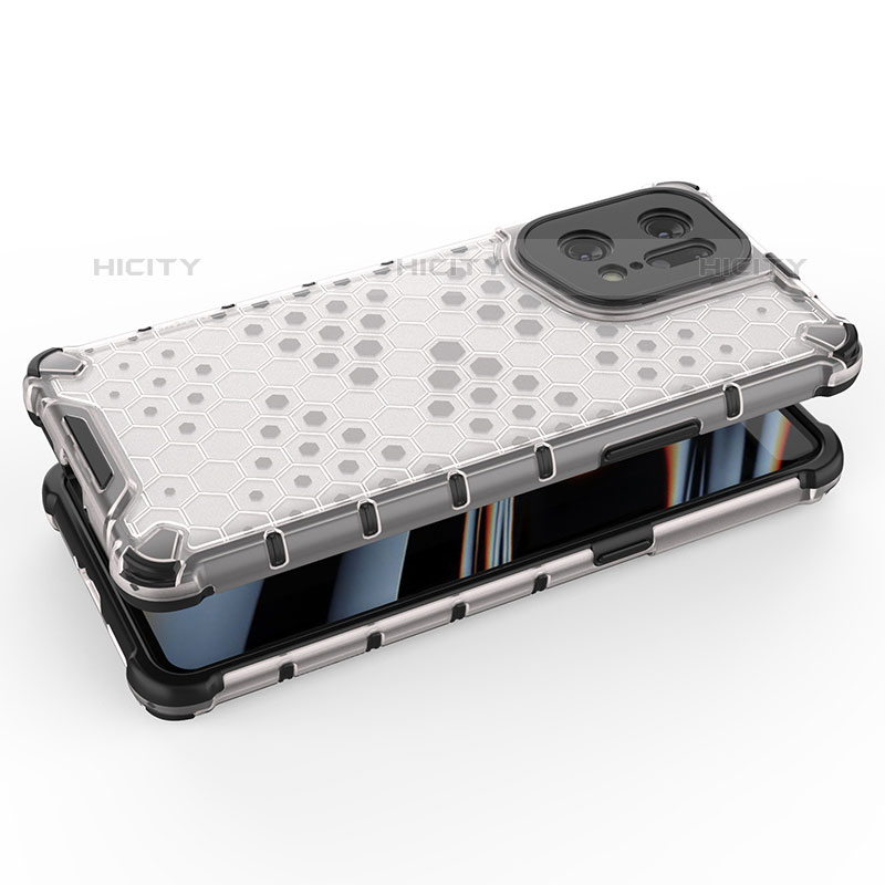 Carcasa Bumper Funda Silicona Transparente 360 Grados AM1 para Oppo Find X5 Pro 5G