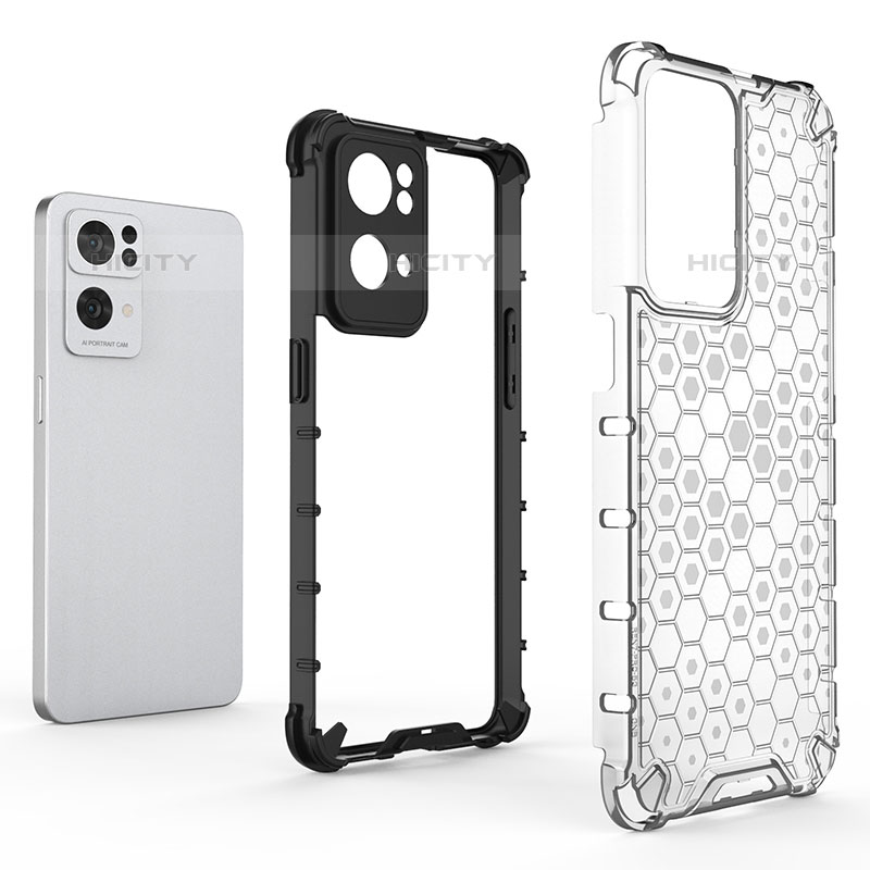 Carcasa Bumper Funda Silicona Transparente 360 Grados AM1 para Oppo Reno7 Pro 5G