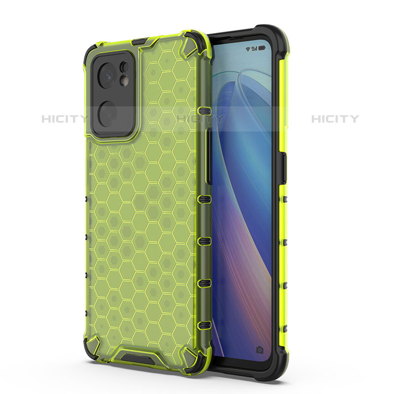 Carcasa Bumper Funda Silicona Transparente 360 Grados AM1 para Oppo Reno7 SE 5G Verde