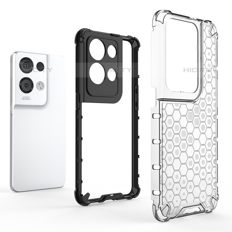 Carcasa Bumper Funda Silicona Transparente 360 Grados AM1 para Oppo Reno8 Pro+ Plus 5G