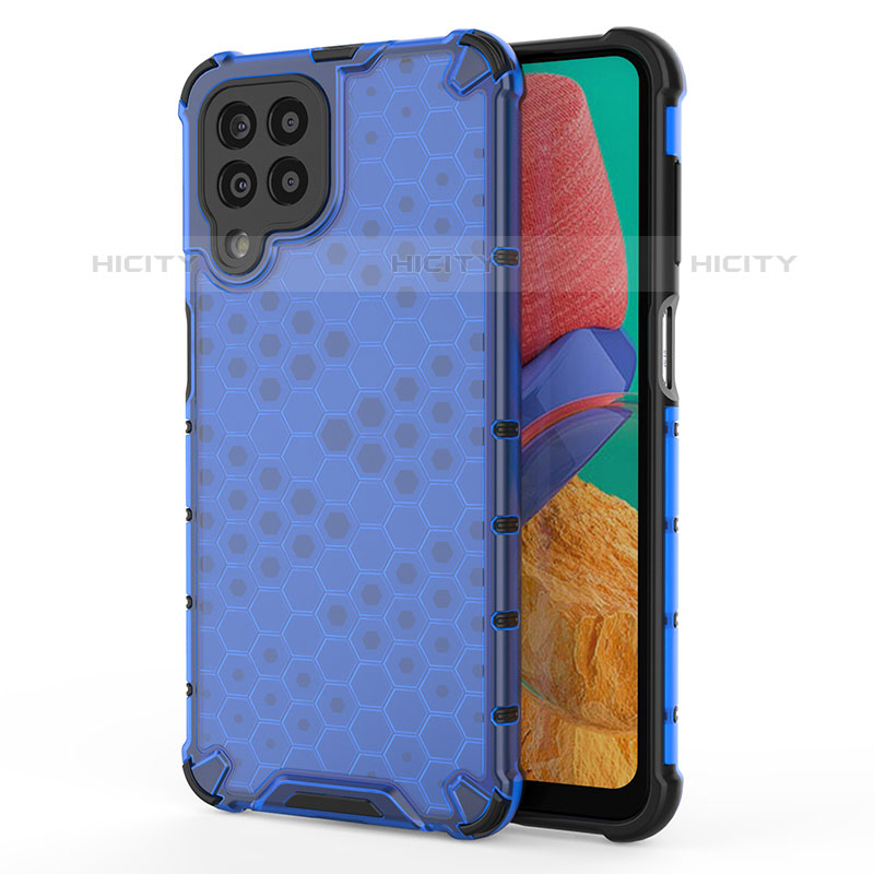 Carcasa Bumper Funda Silicona Transparente 360 Grados AM1 para Samsung Galaxy M33 5G Azul