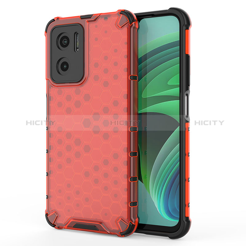 Carcasa Bumper Funda Silicona Transparente 360 Grados AM1 para Xiaomi Redmi 10 Prime Plus 5G Rojo