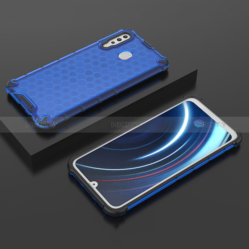 Carcasa Bumper Funda Silicona Transparente 360 Grados AM2 para Samsung Galaxy A40s Azul