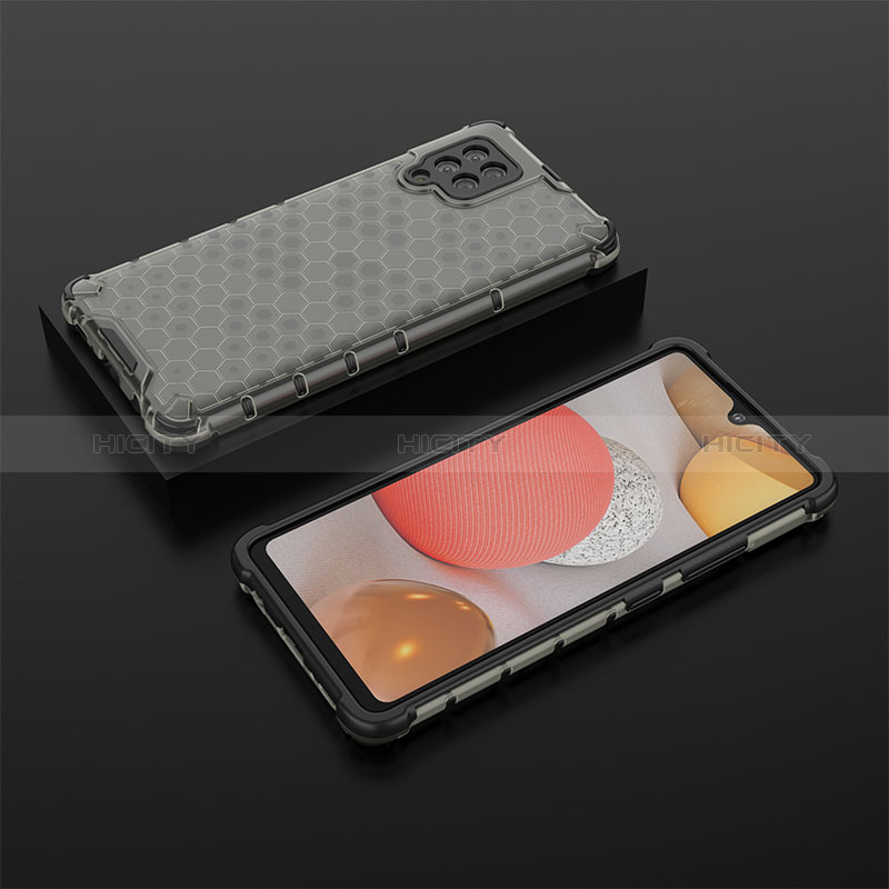 Carcasa Bumper Funda Silicona Transparente 360 Grados AM2 para Samsung Galaxy A42 5G Negro