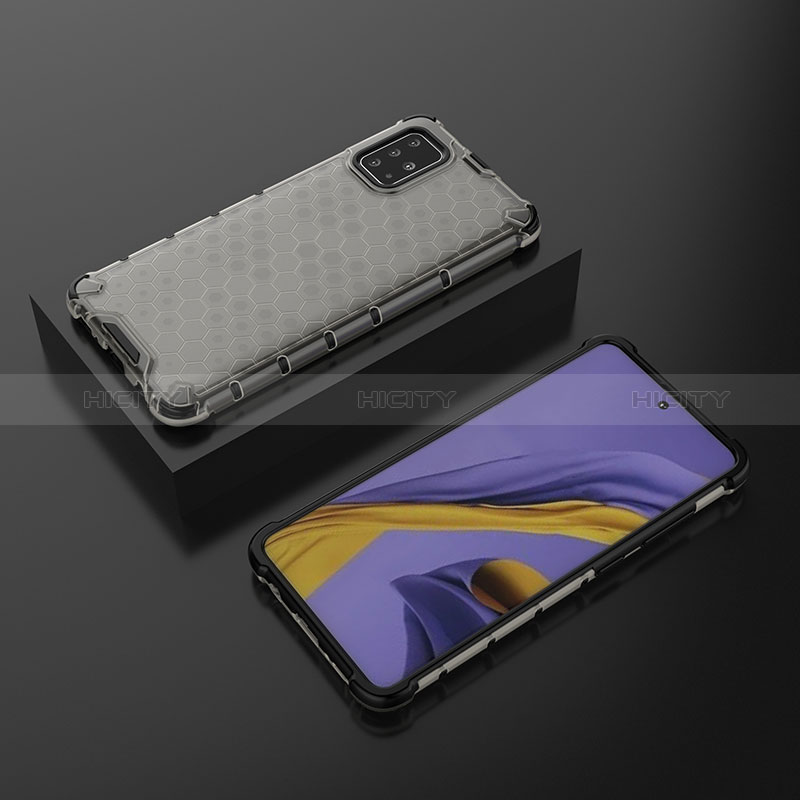 Carcasa Bumper Funda Silicona Transparente 360 Grados AM2 para Samsung Galaxy A51 4G Negro