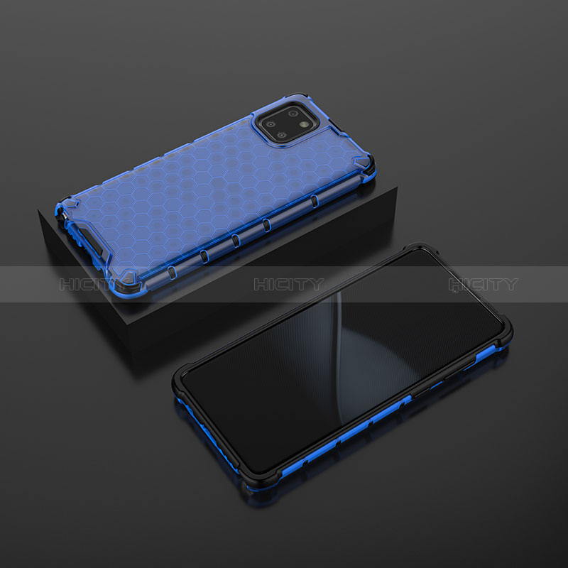Carcasa Bumper Funda Silicona Transparente 360 Grados AM2 para Samsung Galaxy A81 Azul