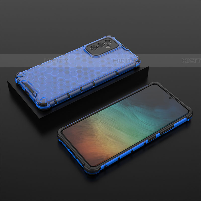 Carcasa Bumper Funda Silicona Transparente 360 Grados AM2 para Samsung Galaxy A82 5G Azul