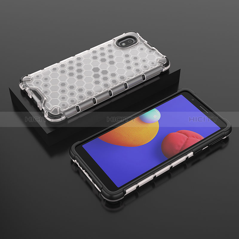 Carcasa Bumper Funda Silicona Transparente 360 Grados AM2 para Samsung Galaxy M01 Core Blanco