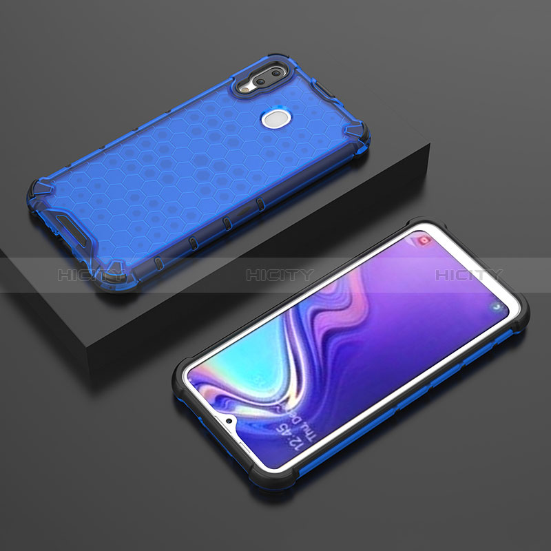 Carcasa Bumper Funda Silicona Transparente 360 Grados AM2 para Samsung Galaxy M20 Azul