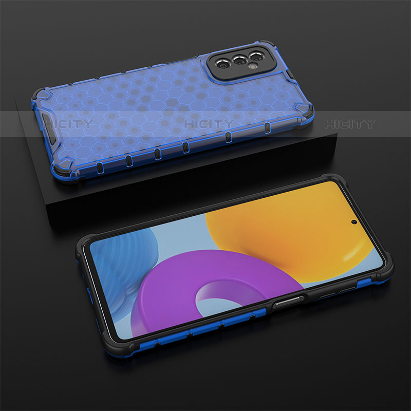 Carcasa Bumper Funda Silicona Transparente 360 Grados AM2 para Samsung Galaxy M52 5G Azul