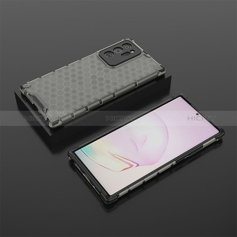 Carcasa Bumper Funda Silicona Transparente 360 Grados AM2 para Samsung Galaxy Note 20 Ultra 5G Negro