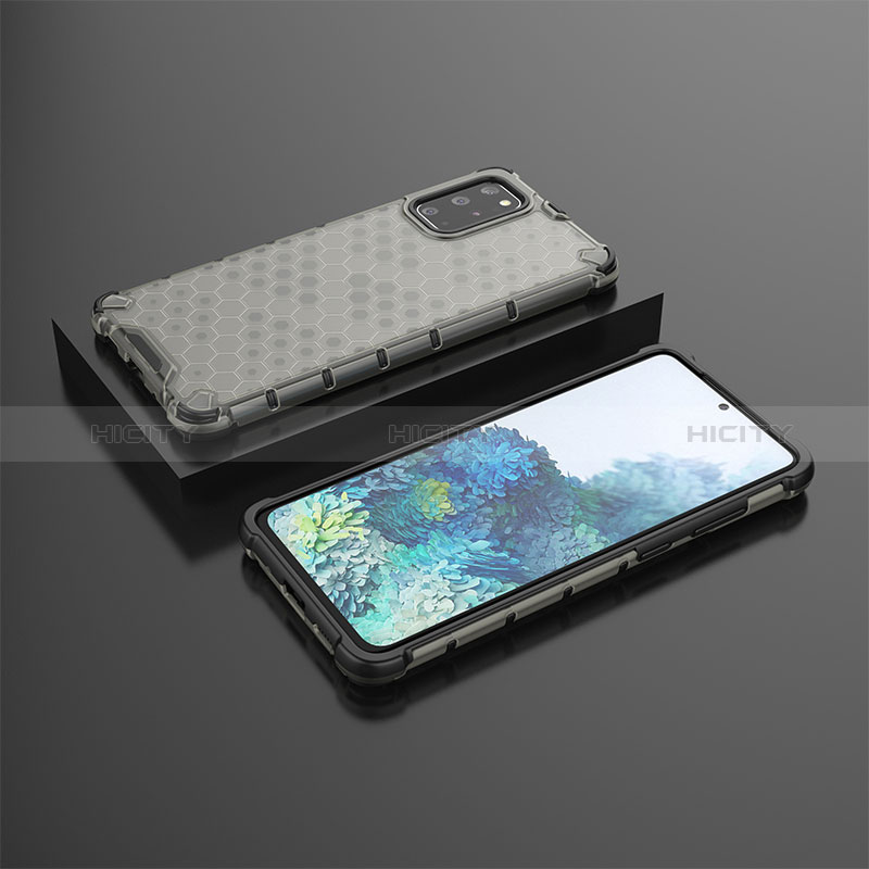 Carcasa Bumper Funda Silicona Transparente 360 Grados AM2 para Samsung Galaxy S20 Plus 5G Negro