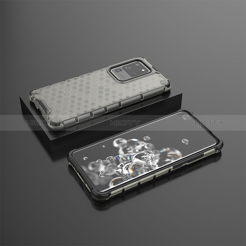 Carcasa Bumper Funda Silicona Transparente 360 Grados AM2 para Samsung Galaxy S20 Ultra 5G Negro
