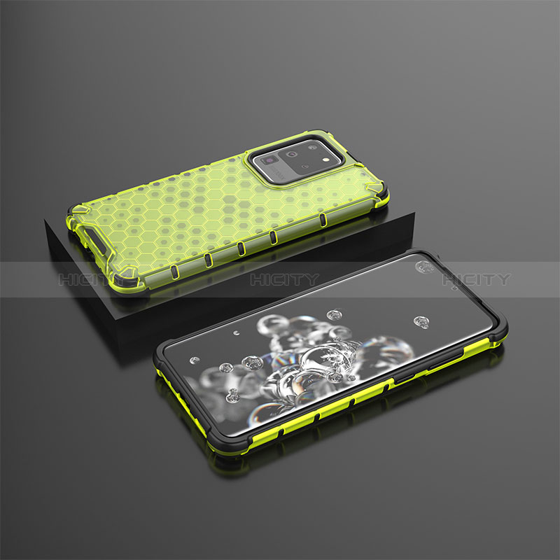 Carcasa Bumper Funda Silicona Transparente 360 Grados AM2 para Samsung Galaxy S20 Ultra Verde