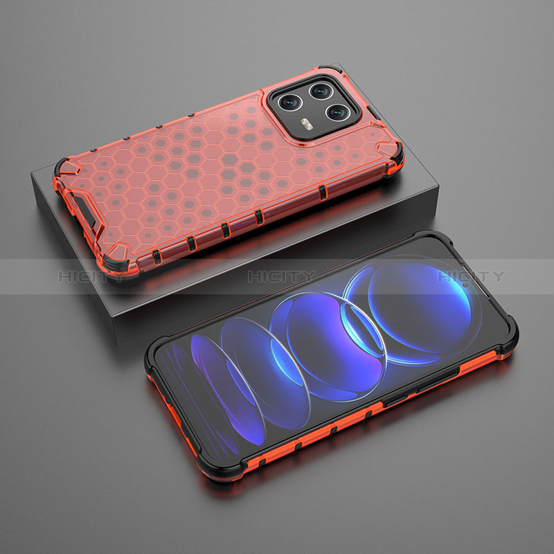 Carcasa Bumper Funda Silicona Transparente 360 Grados AM2 para Xiaomi Mi 13 5G Rojo