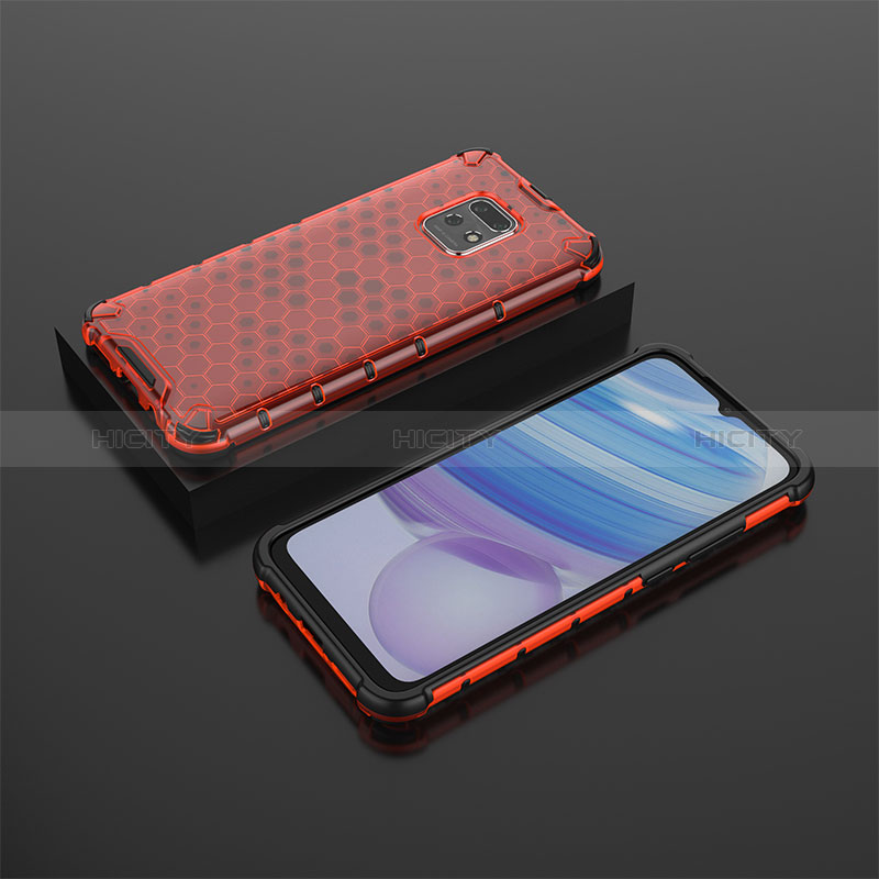 Carcasa Bumper Funda Silicona Transparente 360 Grados AM2 para Xiaomi Redmi 10X 5G Rojo