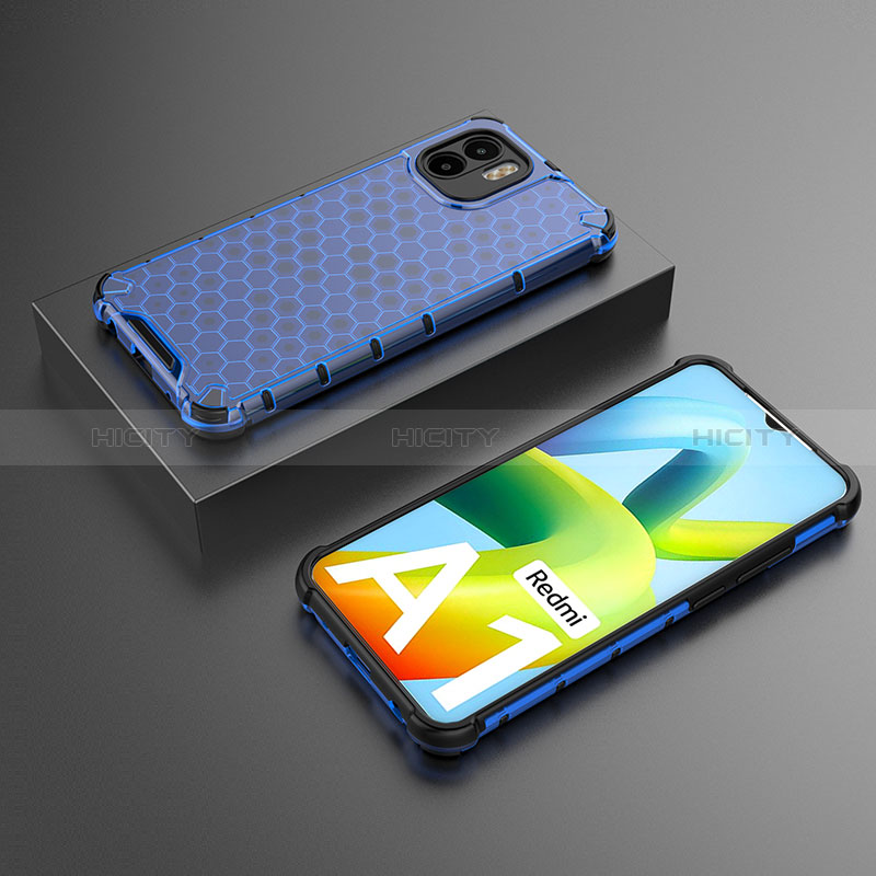 Carcasa Bumper Funda Silicona Transparente 360 Grados AM2 para Xiaomi Redmi A1 Azul