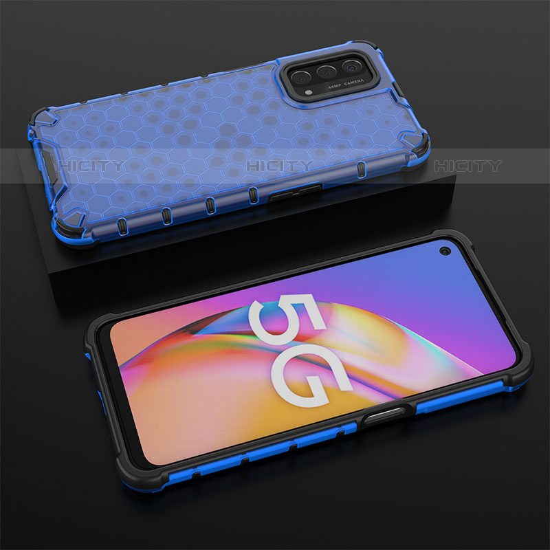 Carcasa Bumper Funda Silicona Transparente 360 Grados AM3 para OnePlus Nord N200 5G Azul