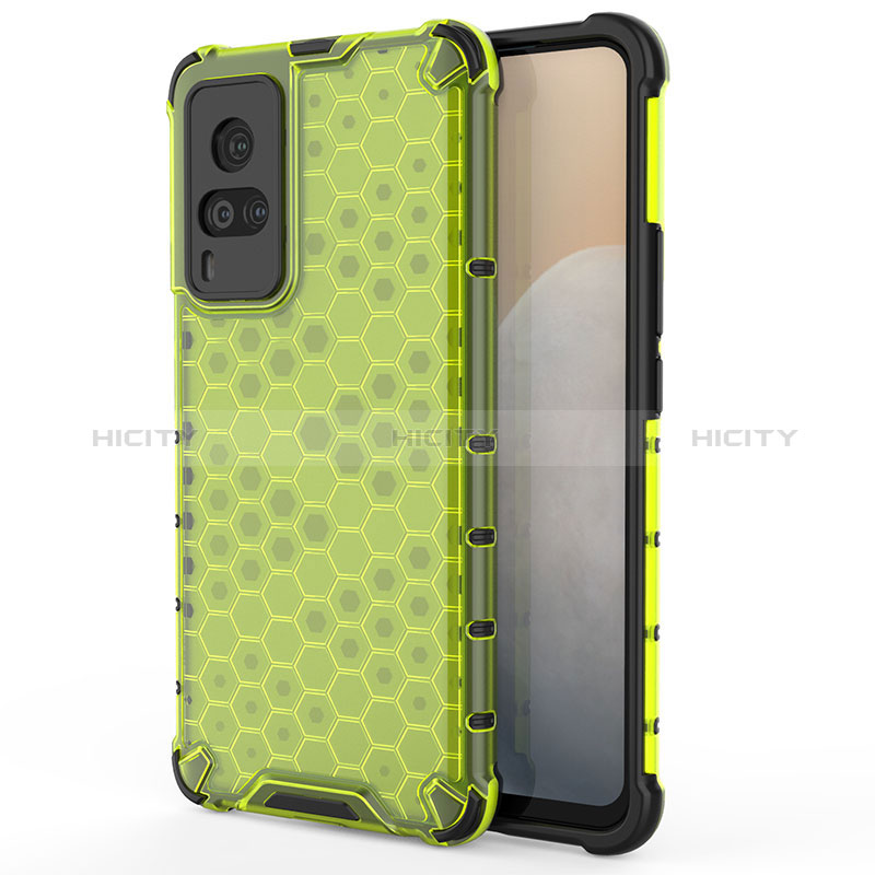 Carcasa Bumper Funda Silicona Transparente 360 Grados AM3 para Vivo X60 Pro 5G Verde