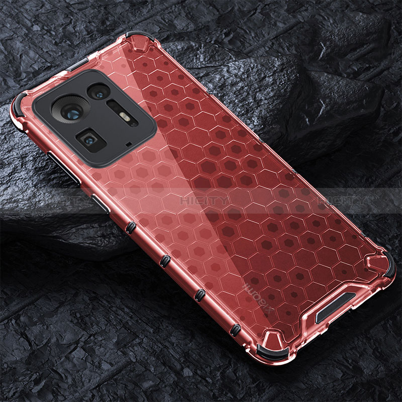 Carcasa Bumper Funda Silicona Transparente 360 Grados AM3 para Xiaomi Mi Mix 4 5G Rojo