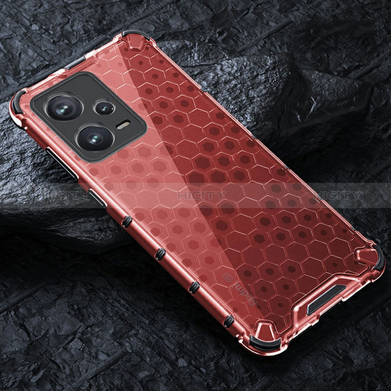 Carcasa Bumper Funda Silicona Transparente 360 Grados AM3 para Xiaomi Redmi Note 12 Explorer Rojo